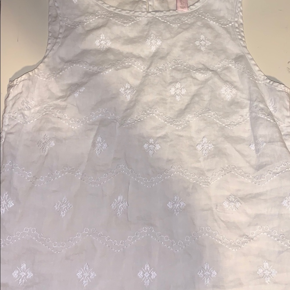 White Eyelet Sleveless top